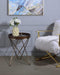 Crary Side Table (USB Dock), Champagne